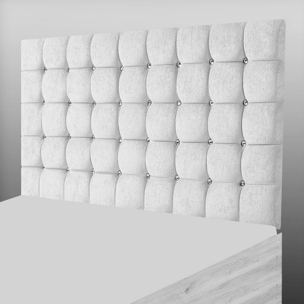 White deals suede headboard