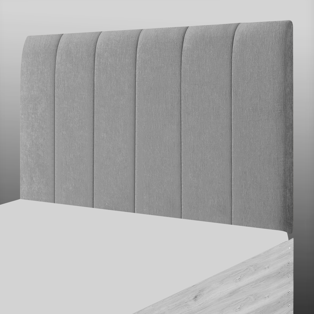 6 PANEL HEADBOARD IN SILVER