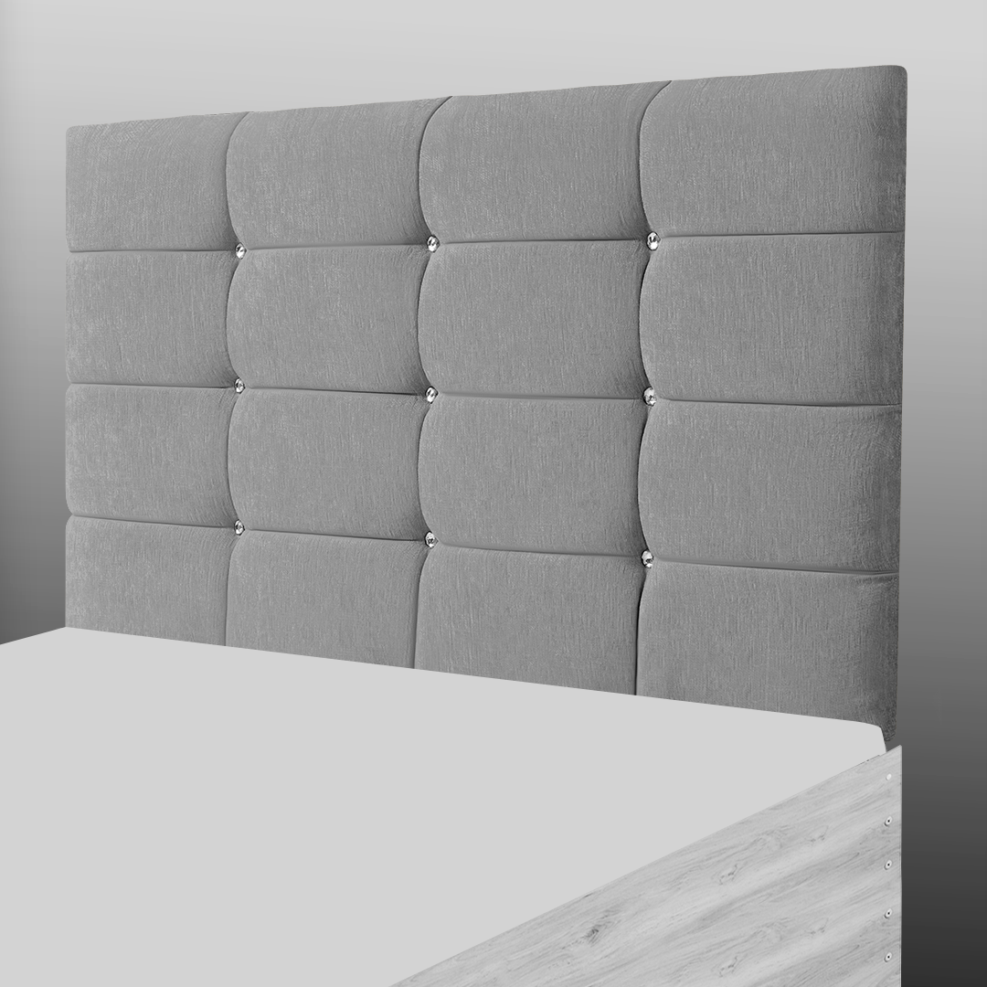 NEW CUBE HEADBOARD IN SILVER
