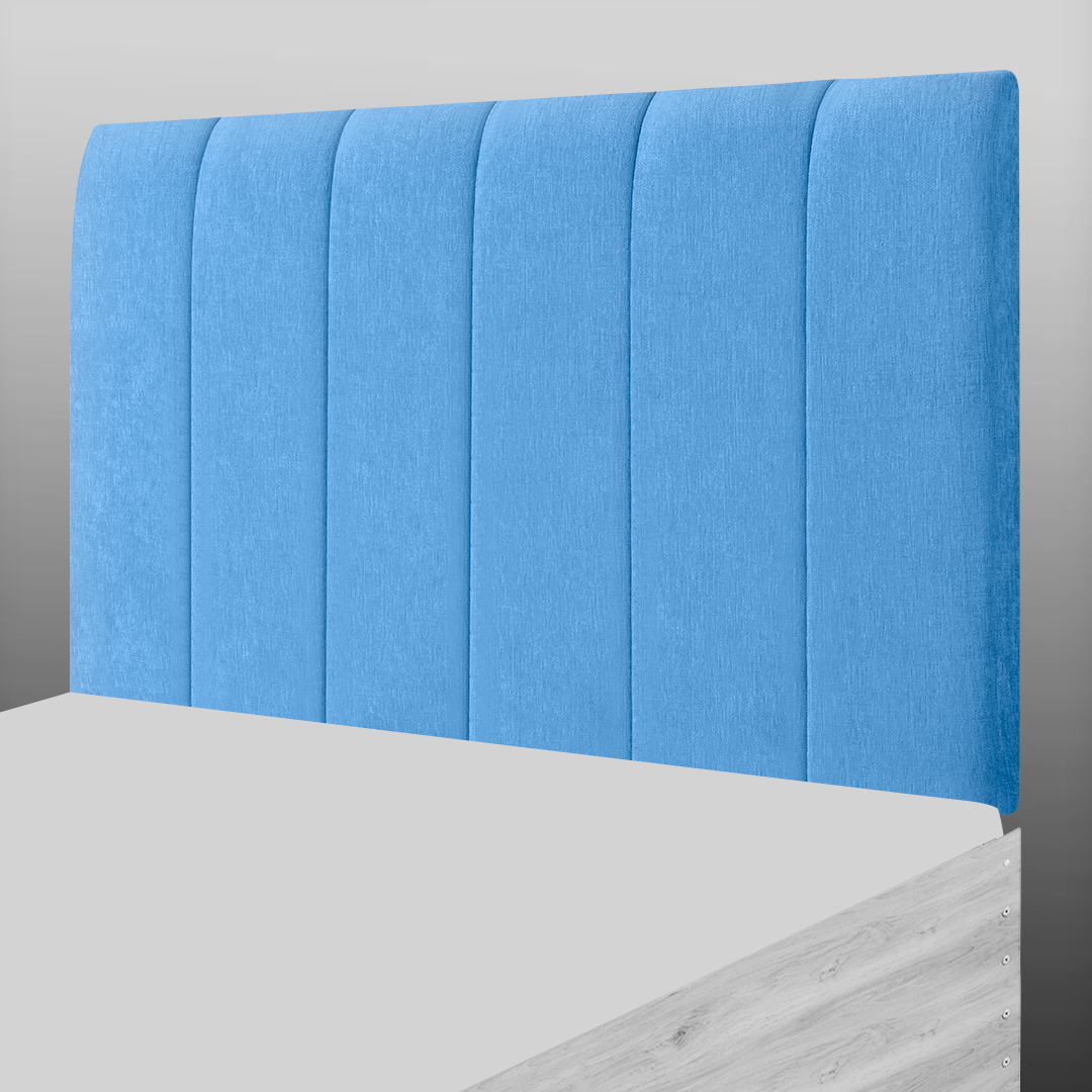 6 PANEL HEADBOARD IN TEAL CHENILLE