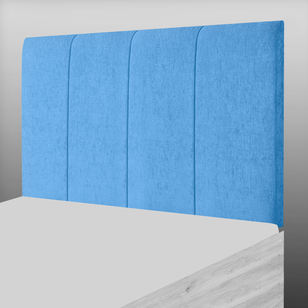 4 PANEL HEADBOARD IN TEAL CHENILLE