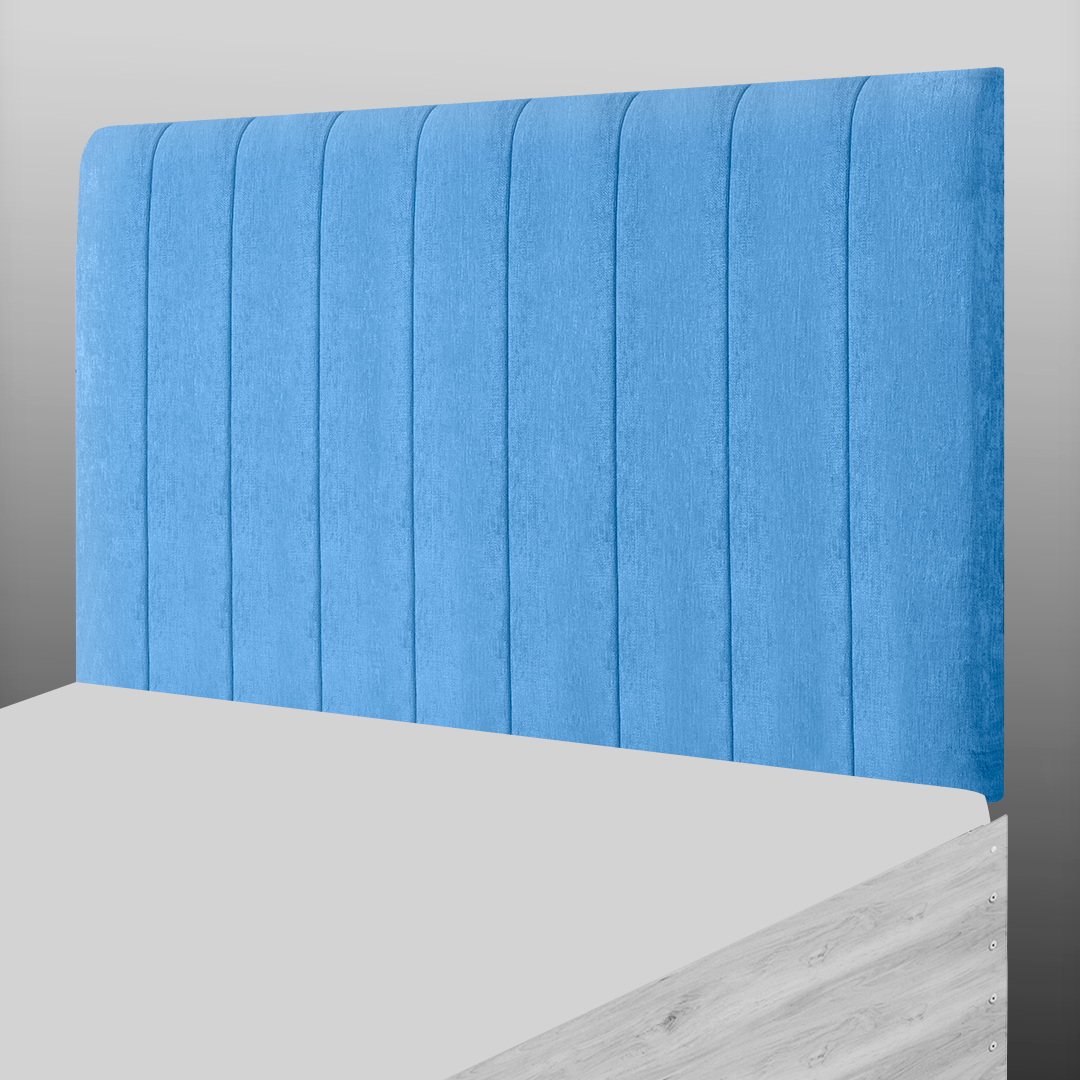 9 PANEL HEADBOARD IN TEAL CHENILLE