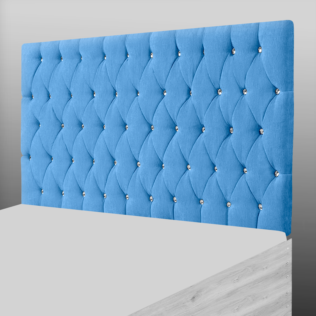 CHESTERFIELD HEADBOARD IN TEAL CHENILLE