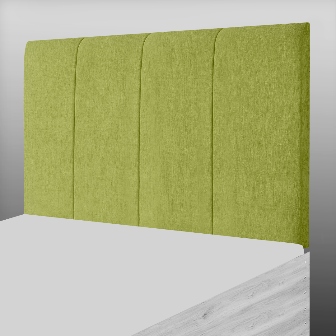 4 PANEL HEADBOARD IN GREEN CHENILLE