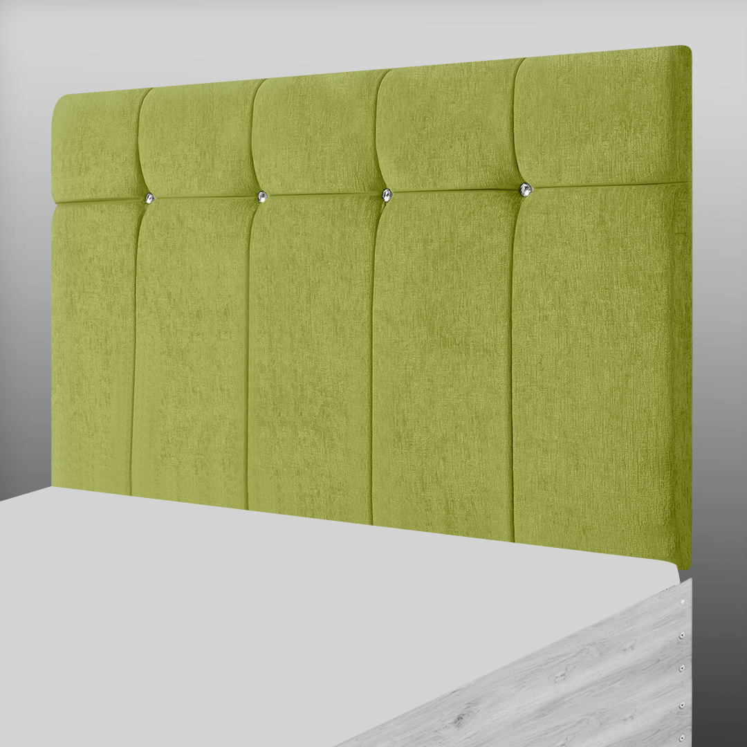 BORWICK HEADBOARD IN GREEN CHENILLE