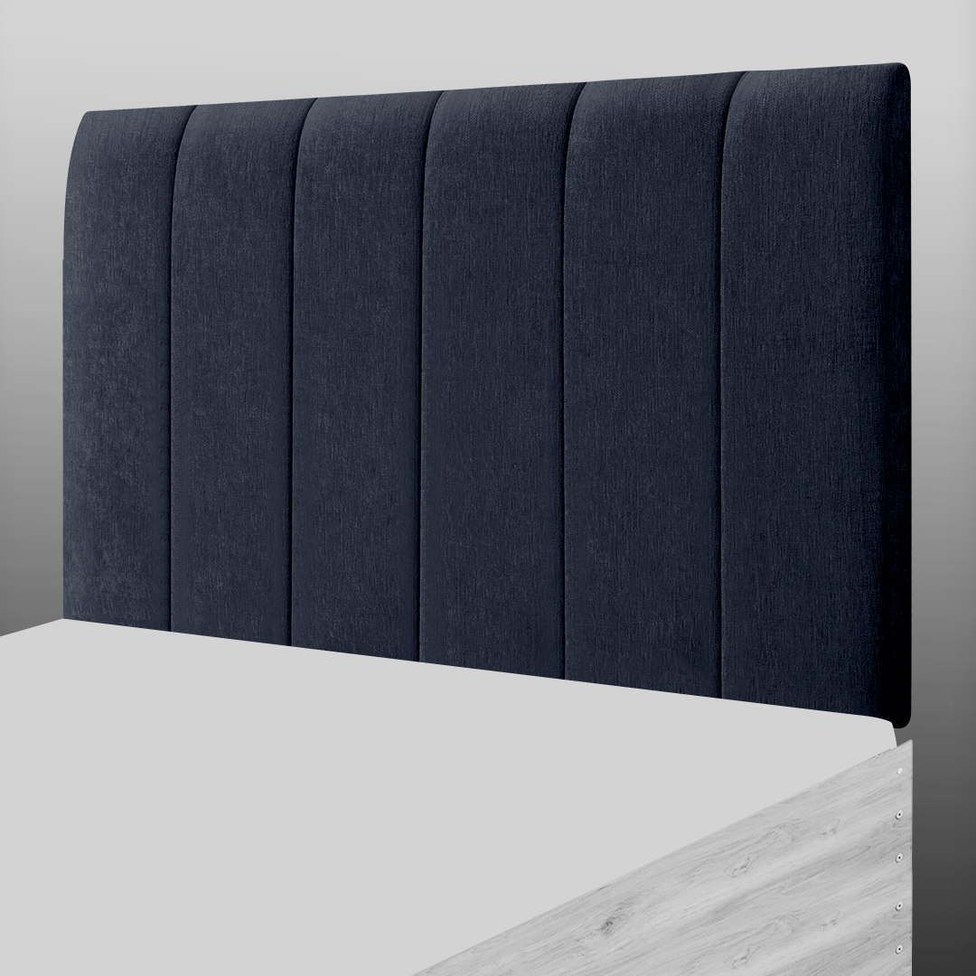 6 PANEL HEADBOARD IN CHARCOAL CHENILLE