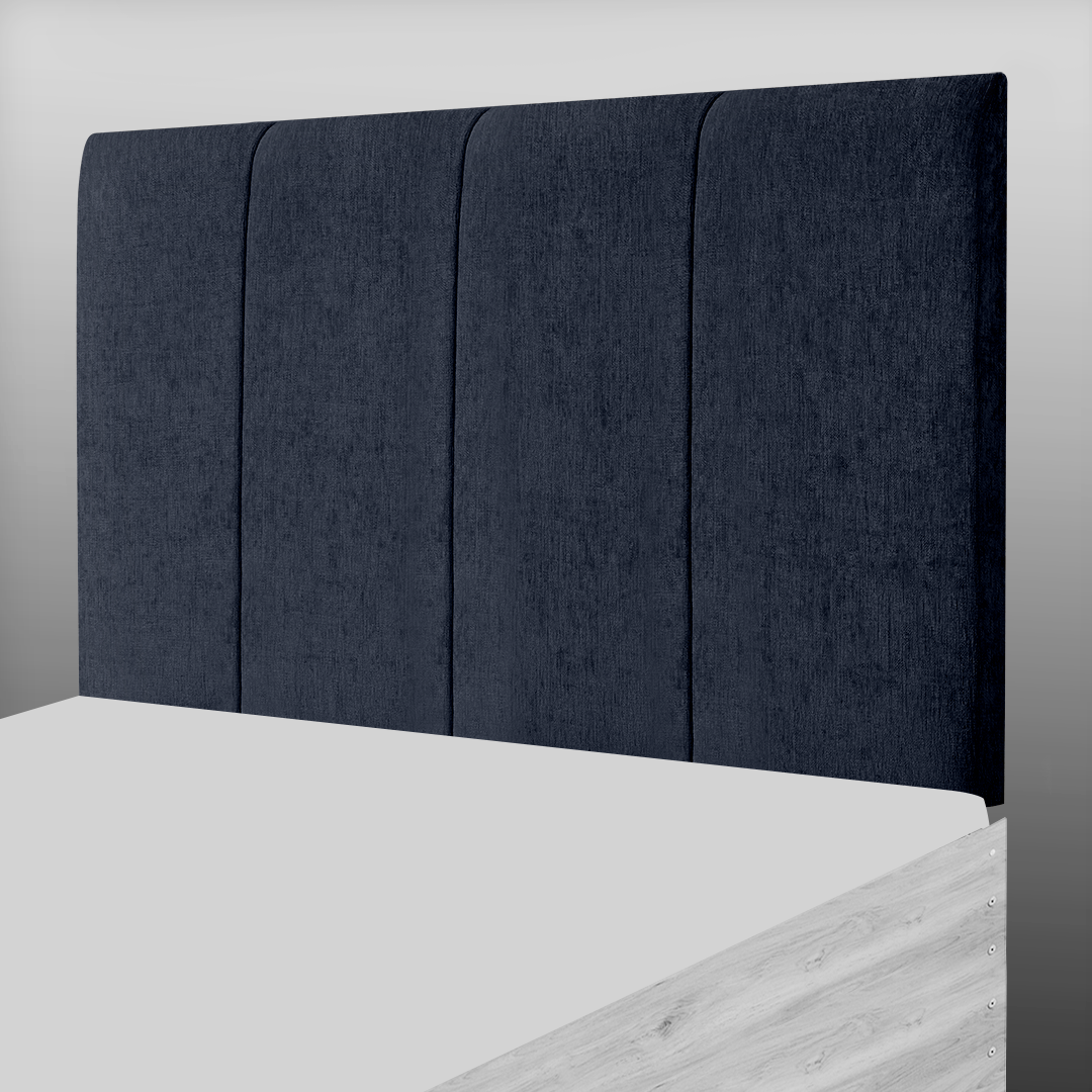 4 PANEL HEADBOARD IN CHARCOAL CHENILLE
