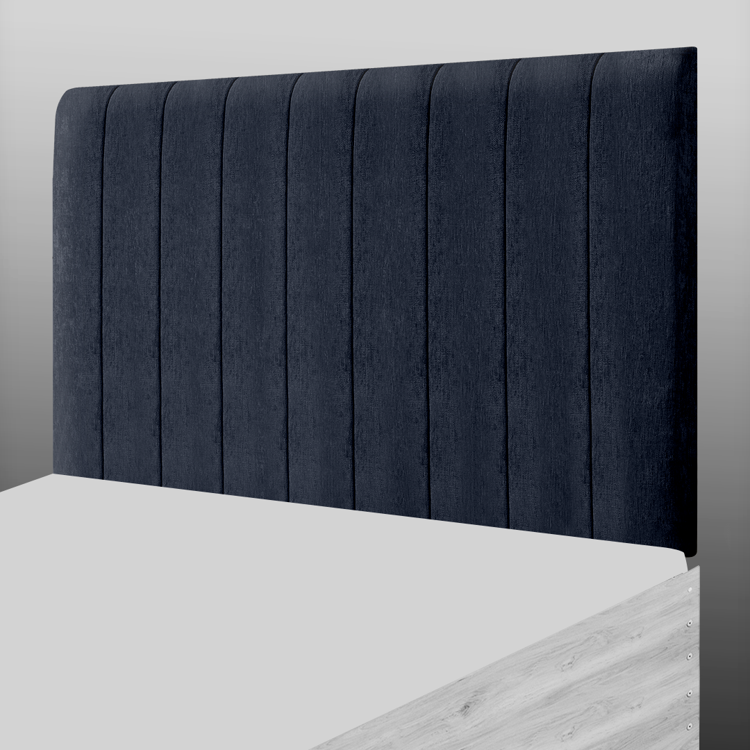 9 PANEL HEADBOARD IN CHARCOAL CHENILLE