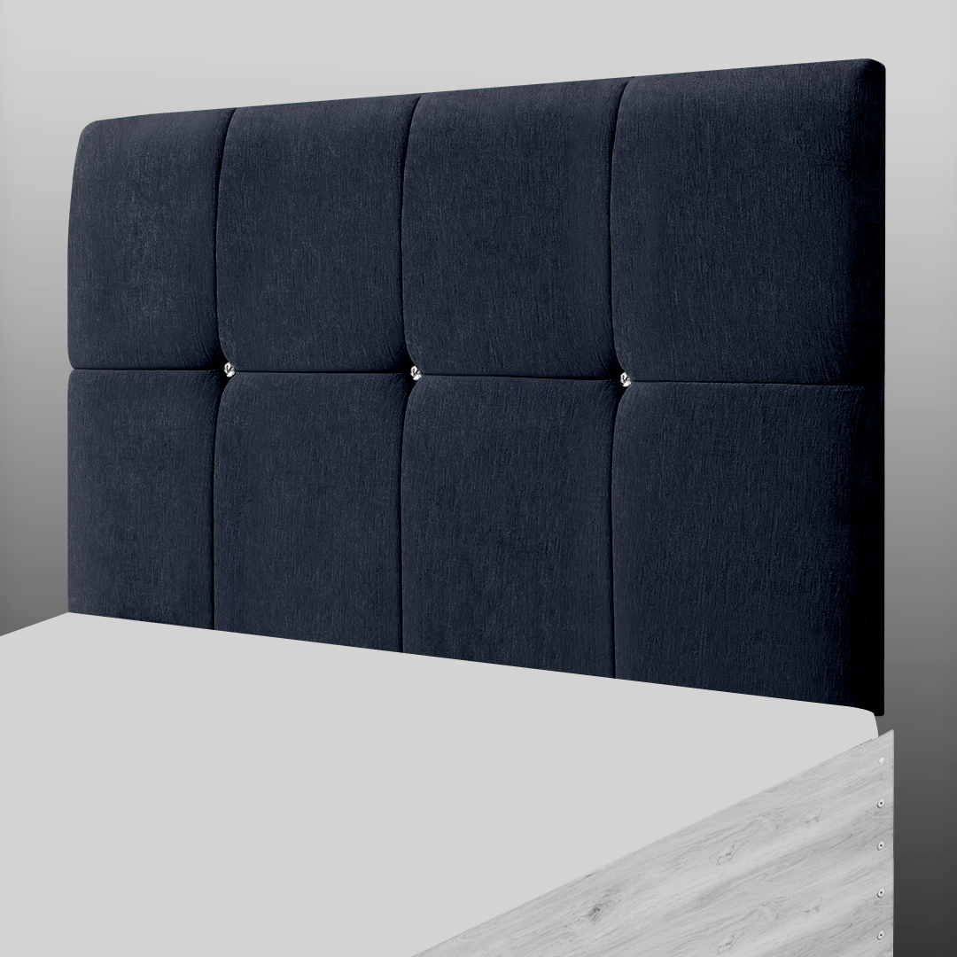 CUBE HEADBOARD IN CHARCOAL CHENILLE