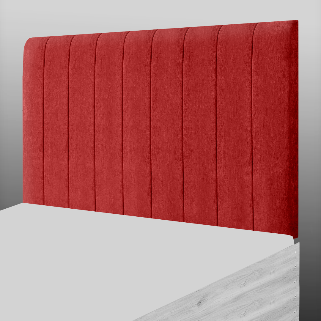9 PANEL HEADBOARD IN RED CHENILLE