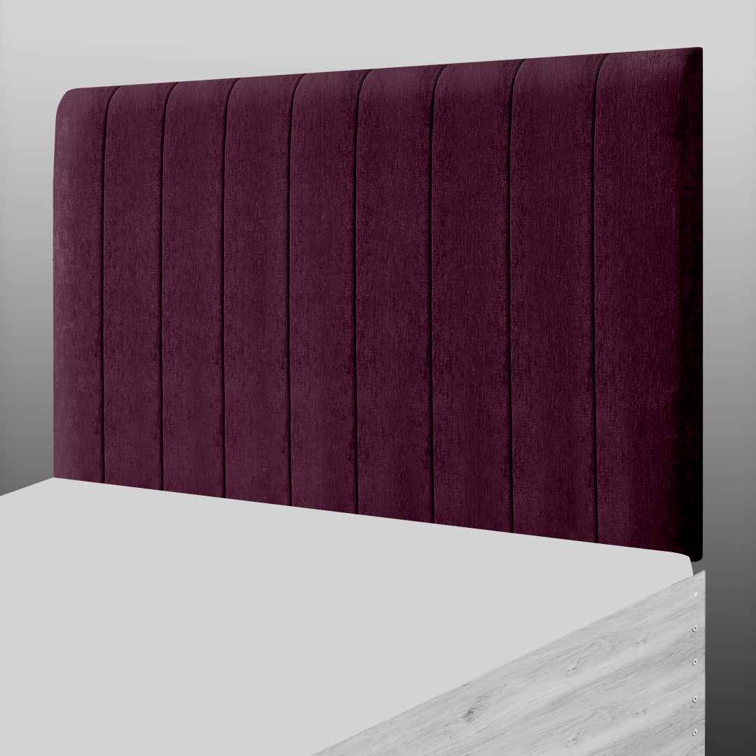 9 PANEL HEADBOARD IN AUBERGINE