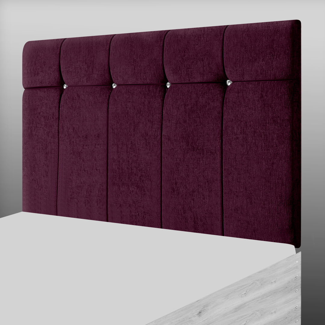 BORWICK HEADBOARD IN AUBERGINE