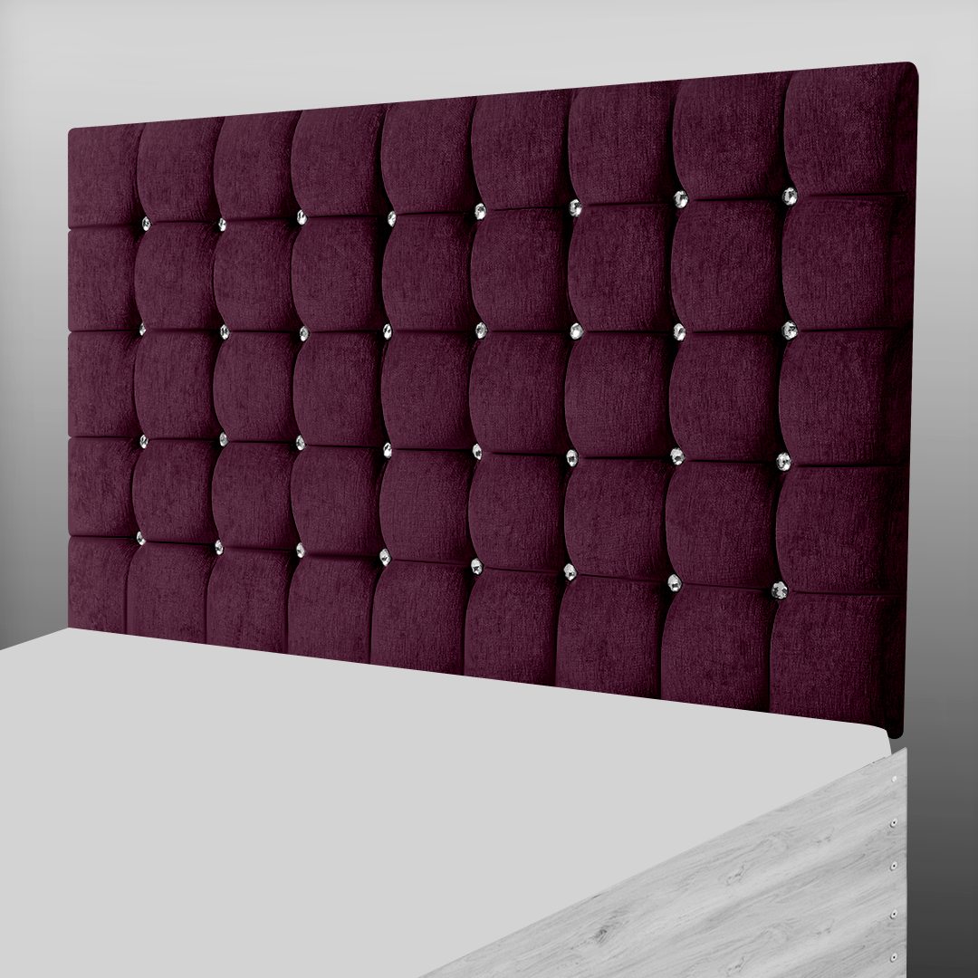SUPER CUBE HEADBOARD IN AUBERGINE