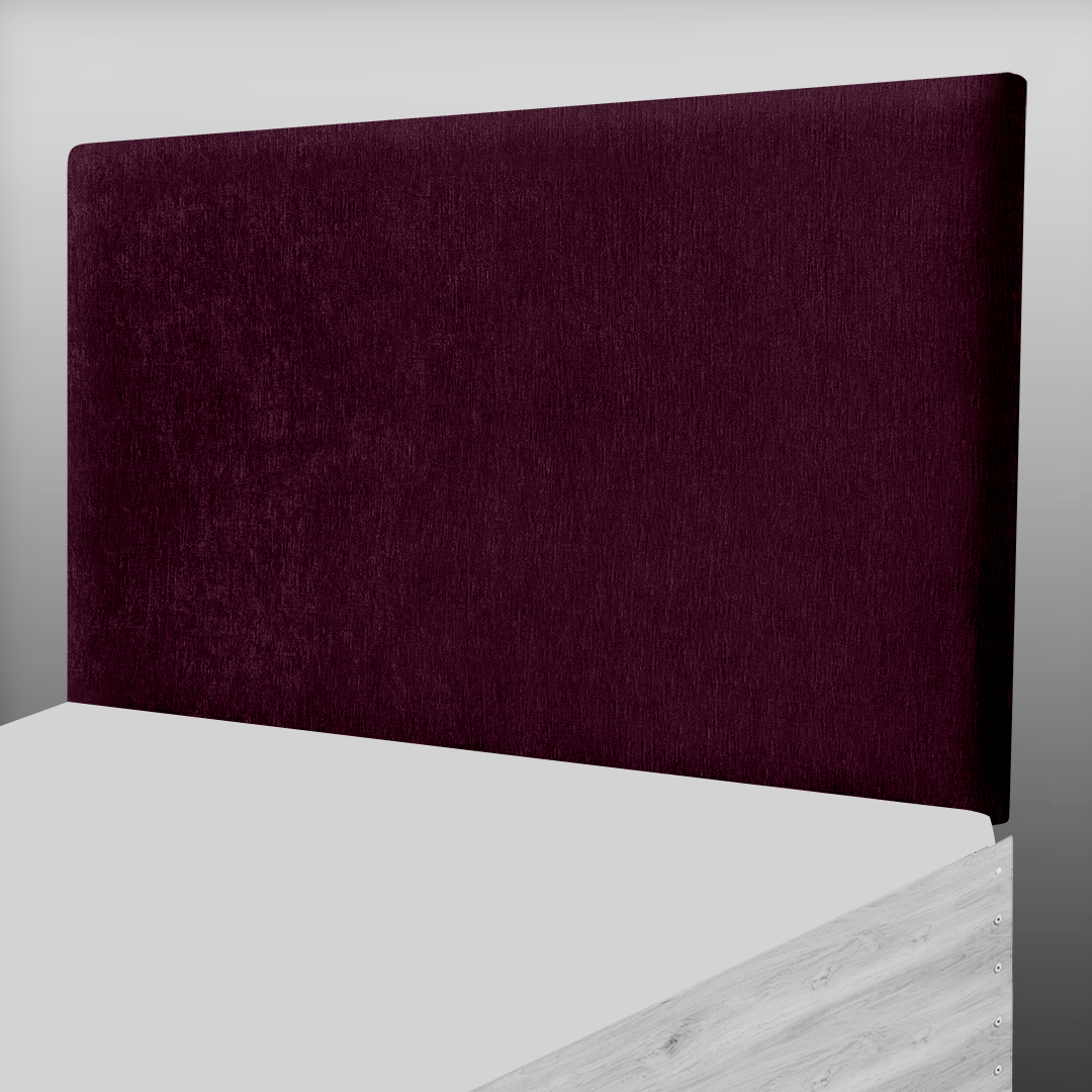 PLAIN HEADBOARD IN AUBERGINE