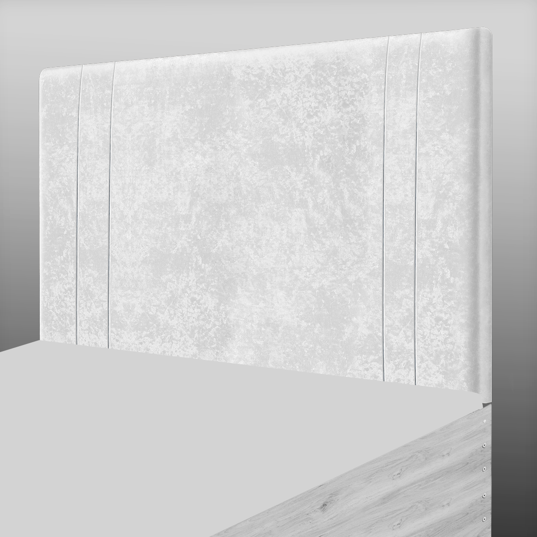 GENEVA HEADBOARD IN WHITE CRUSH VELVET
