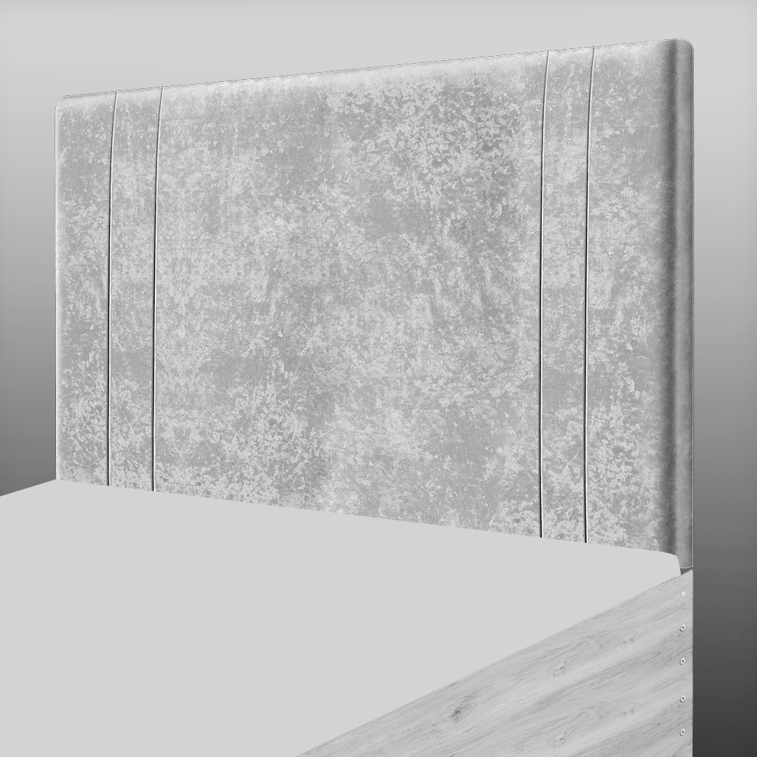 GENEVA HEADBOARD IN SILVER CRUSH VELVET
