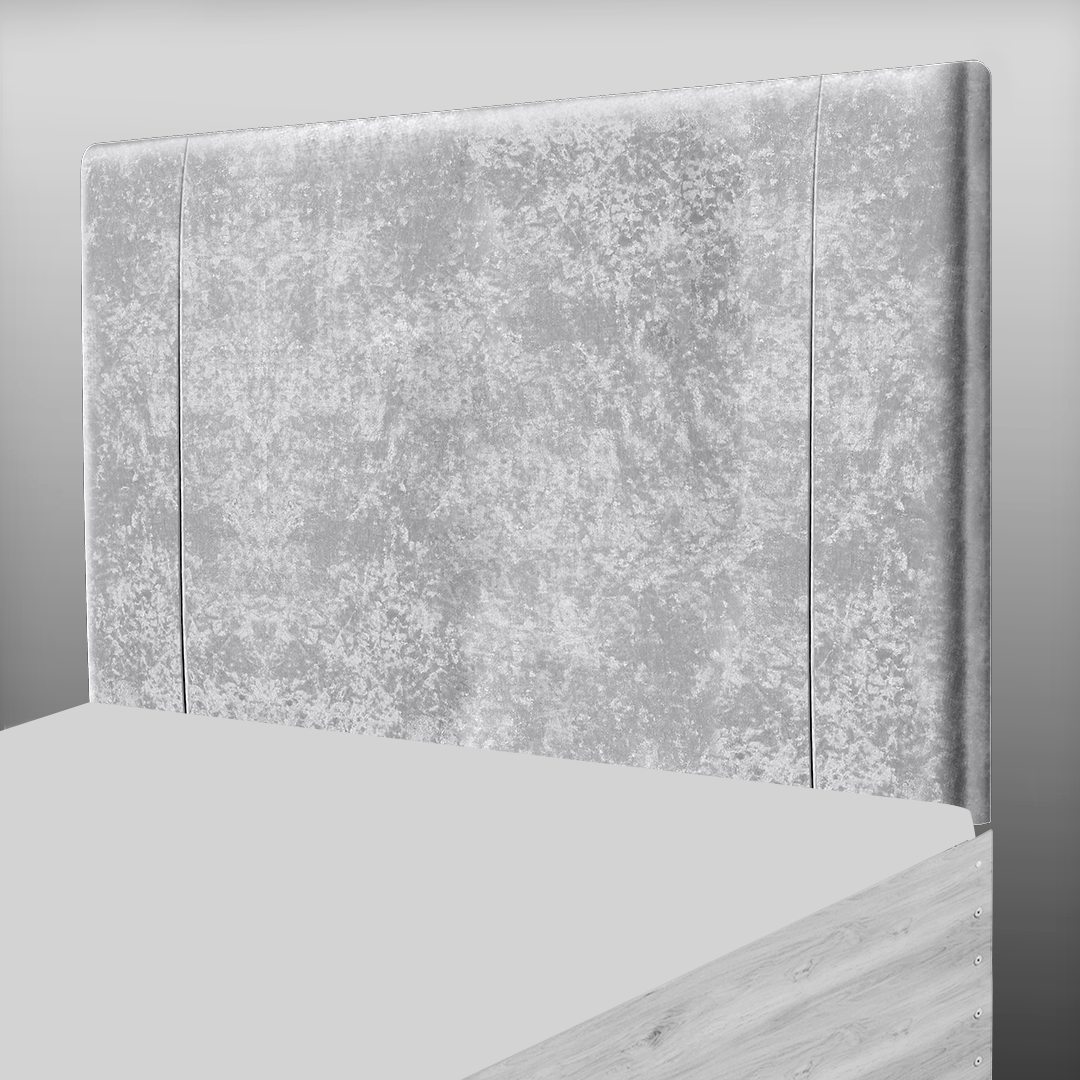 LINCOLN HEADBOARD IN SILVER CRUSH VELVET