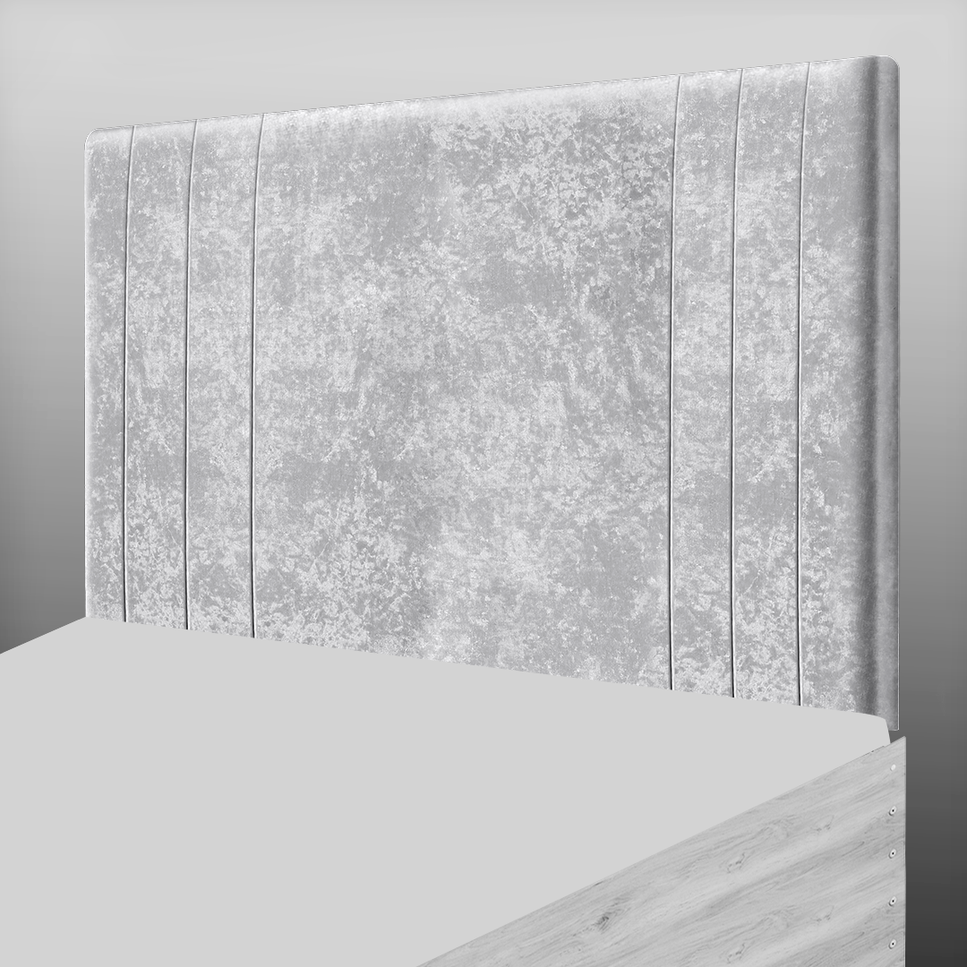 PANAMA HEADBOARD IN SILVER CRUSH VELVET
