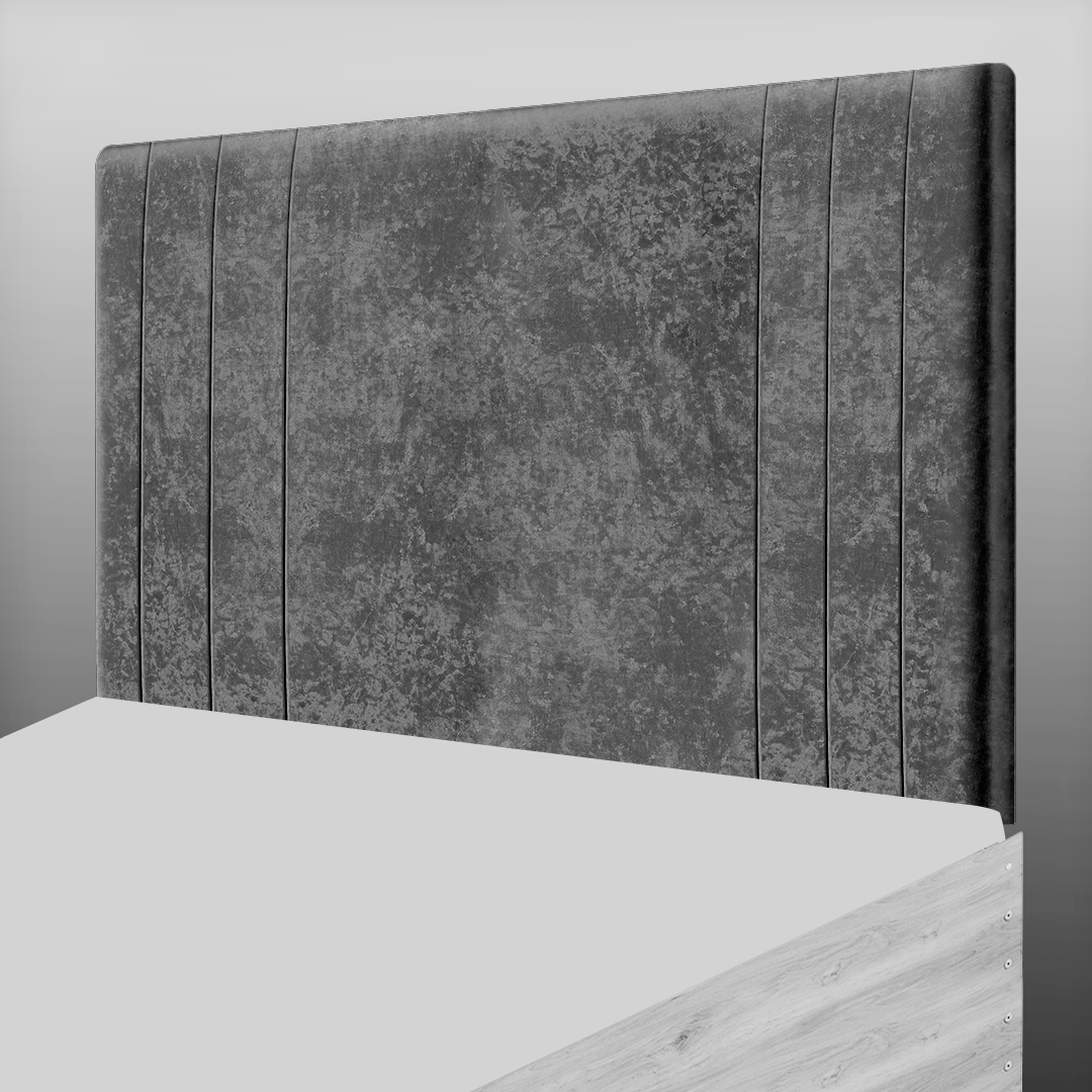 PANAMA HEADBOARD IN GREY CRUSH VELVET
