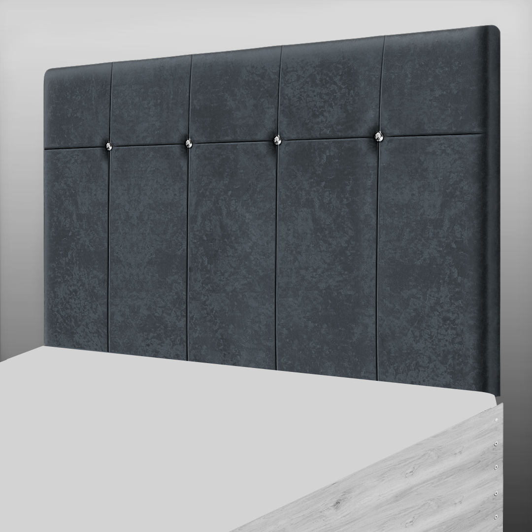BORWICK HEADBOARD IN GREY CRUSH VELVET