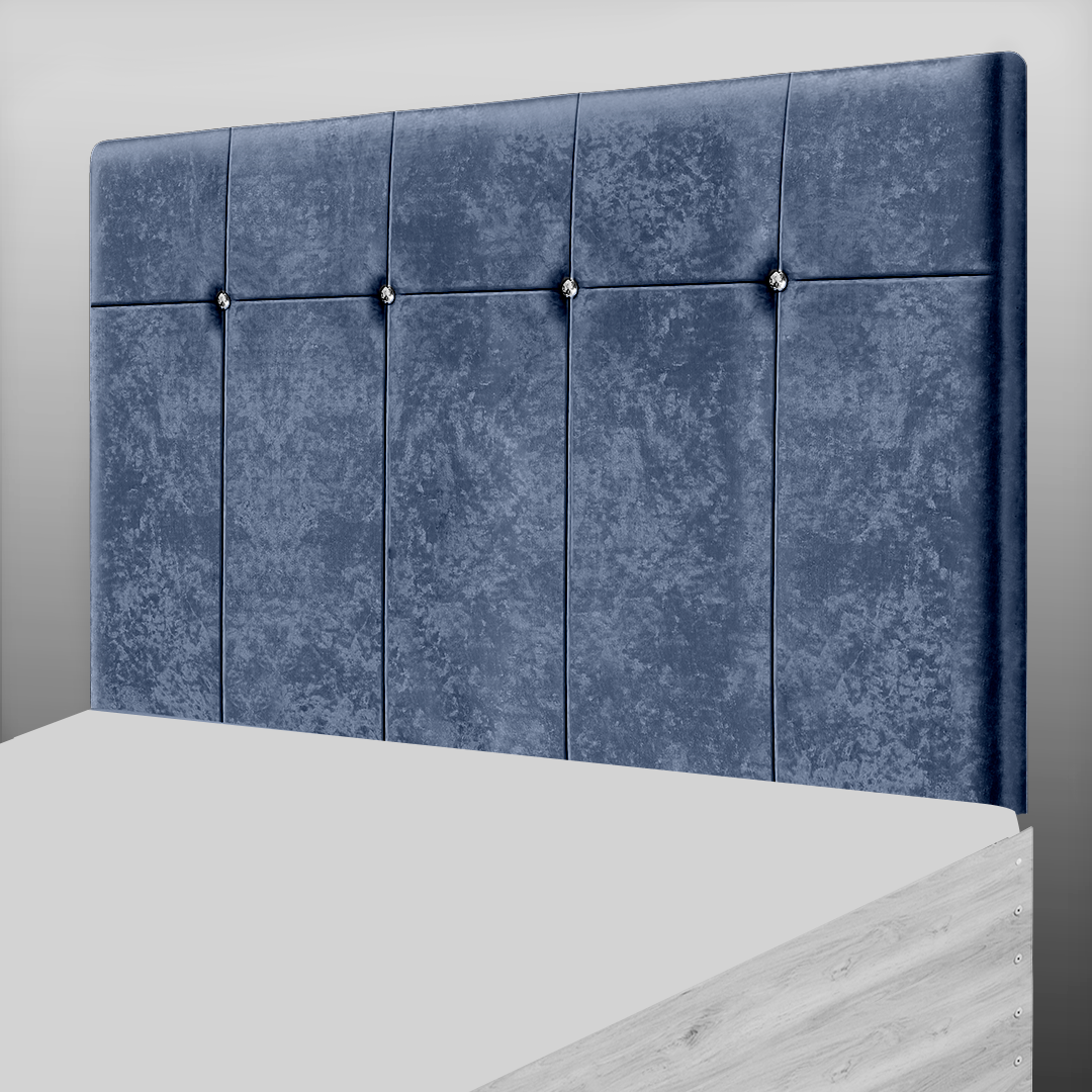 BORWICK HEADBOARD IN GREYSTONE CRUSH VELVET