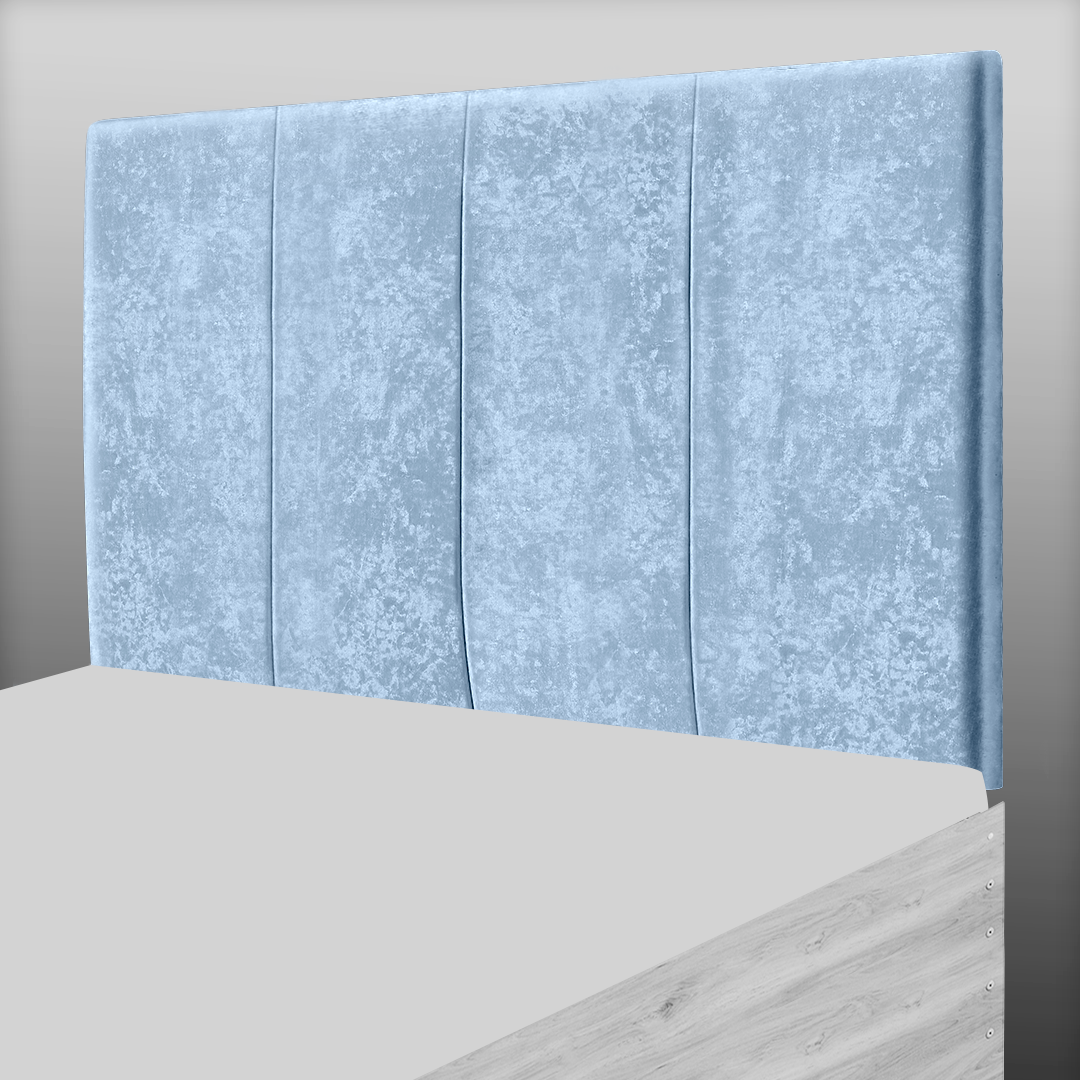 4 PANEL HEADBOARD IN TEAL CRUSH VELVET