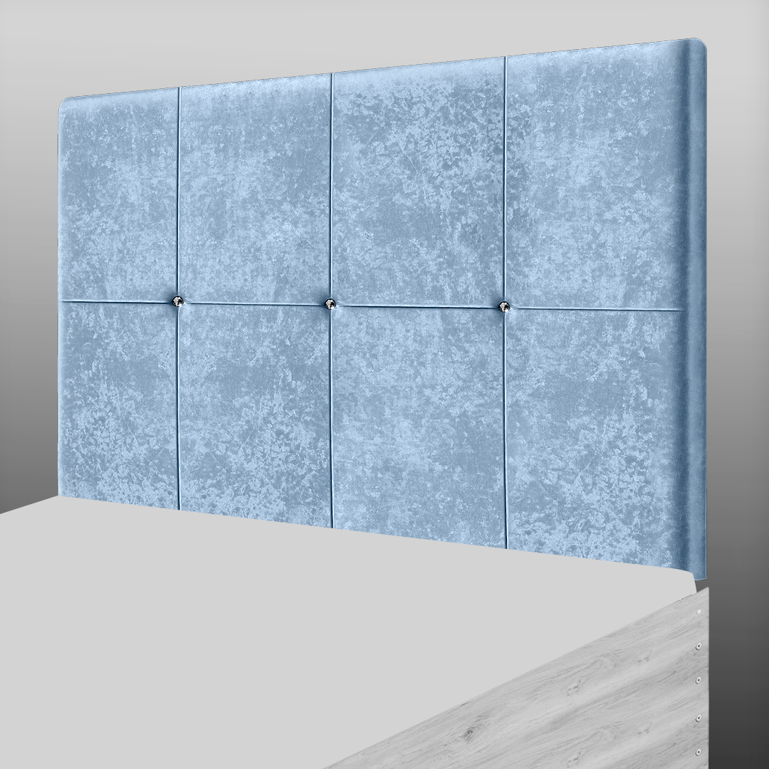 CUBE HEADBOARD IN TEAL CRUSH VELVET