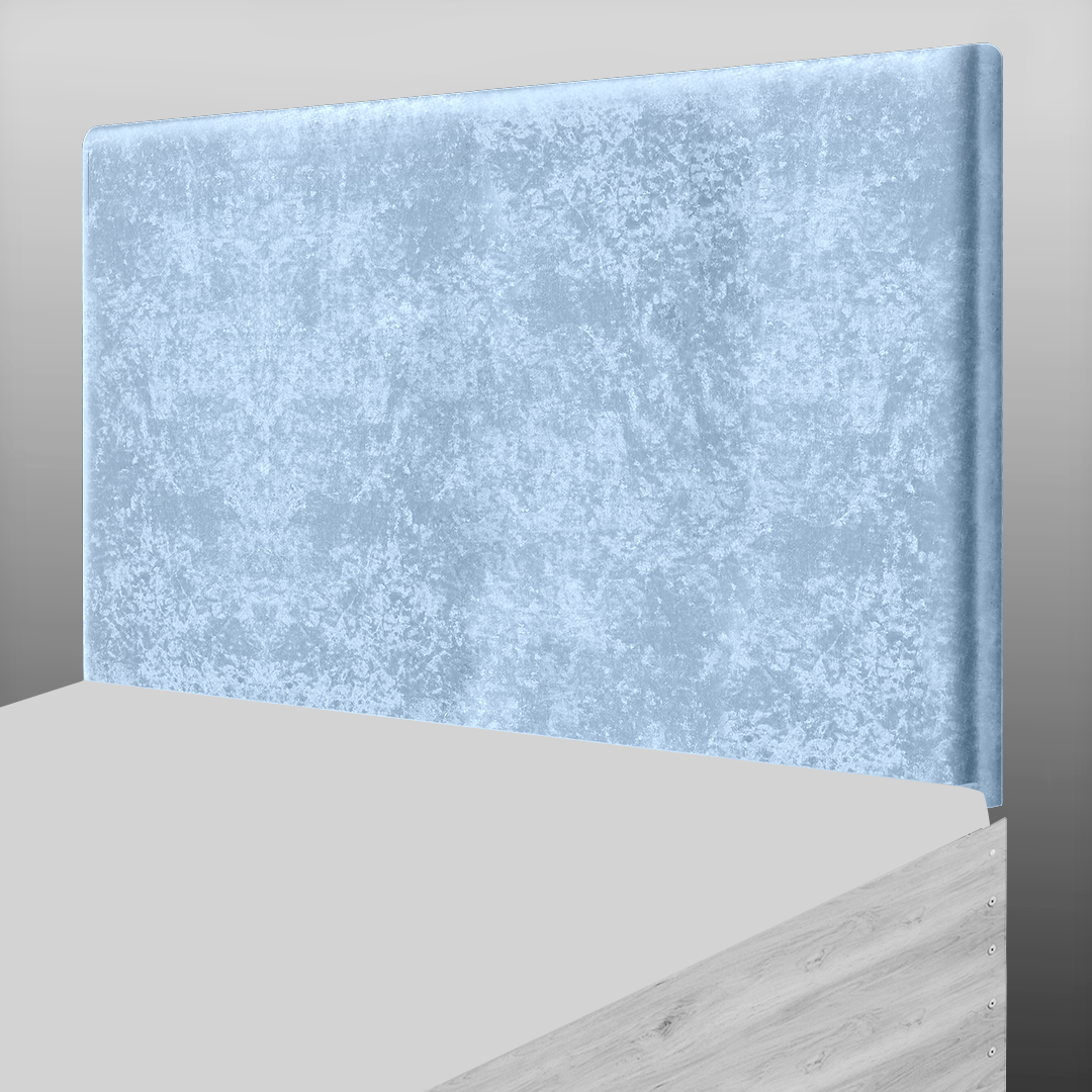PLAIN HEADBOARD IN TEAL CRUSH VELVET