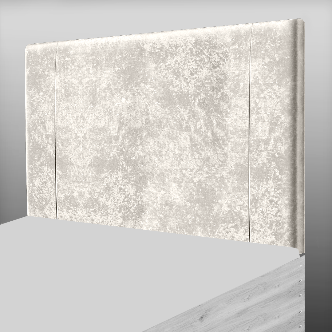 LINCOLN HEADBOARD IN CREAM CRUSH VELVET