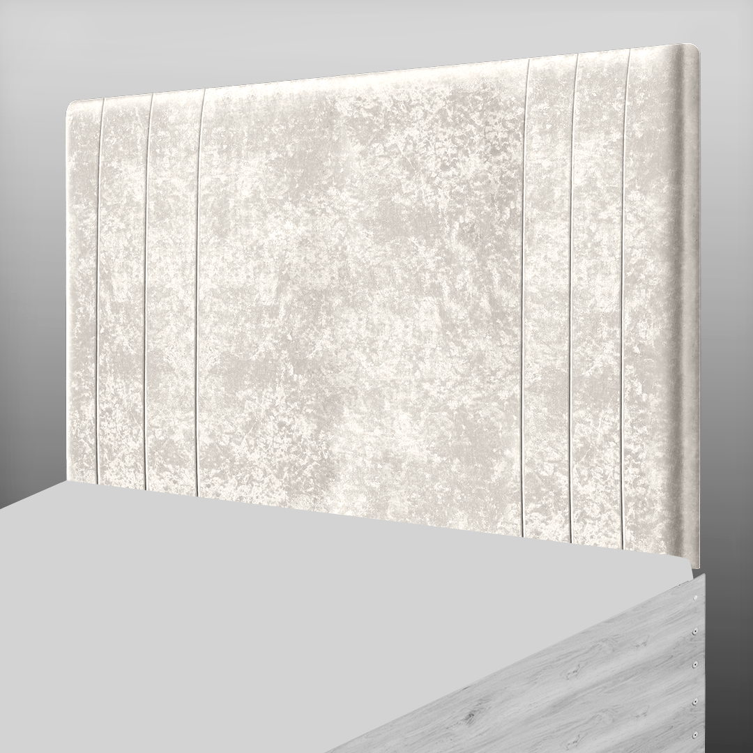PANAMA HEADBOARD IN CREAM CRUSH VELVET