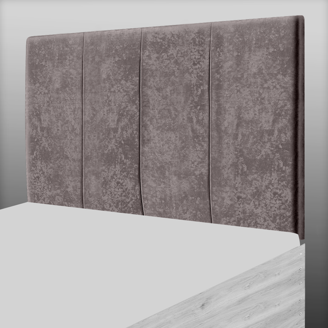 4 PANEL HEADBOARD IN TRUFFLE CRUSH VELVET