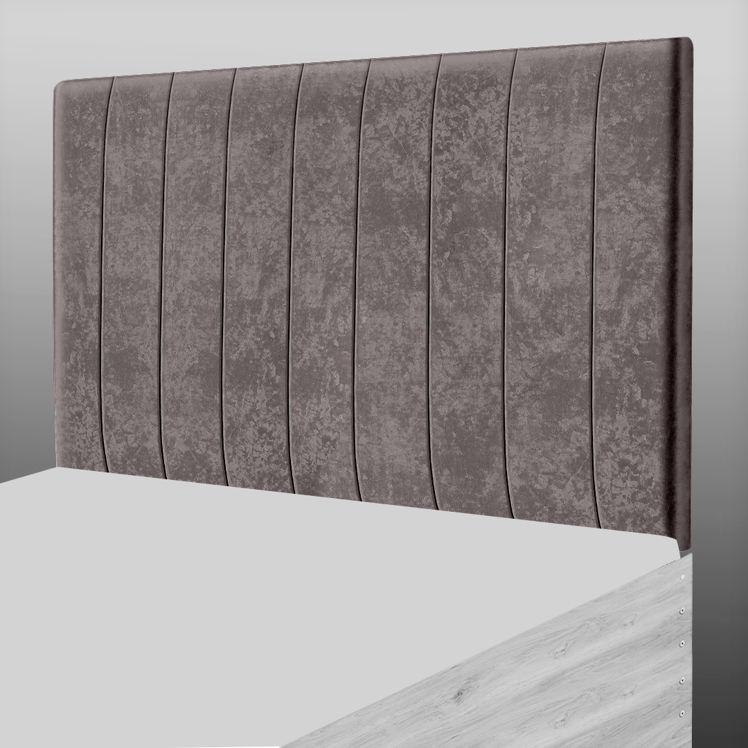 9 PANEL HEADBOARD IN TRUFFLE CRUSH VELVET