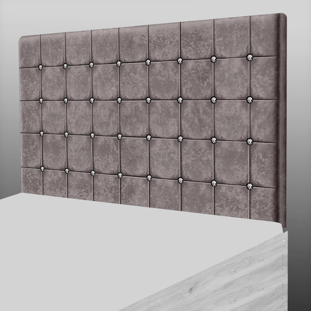 SUPER CUBE HEADBOARD IN TRUFFLE CRUSH VELVET