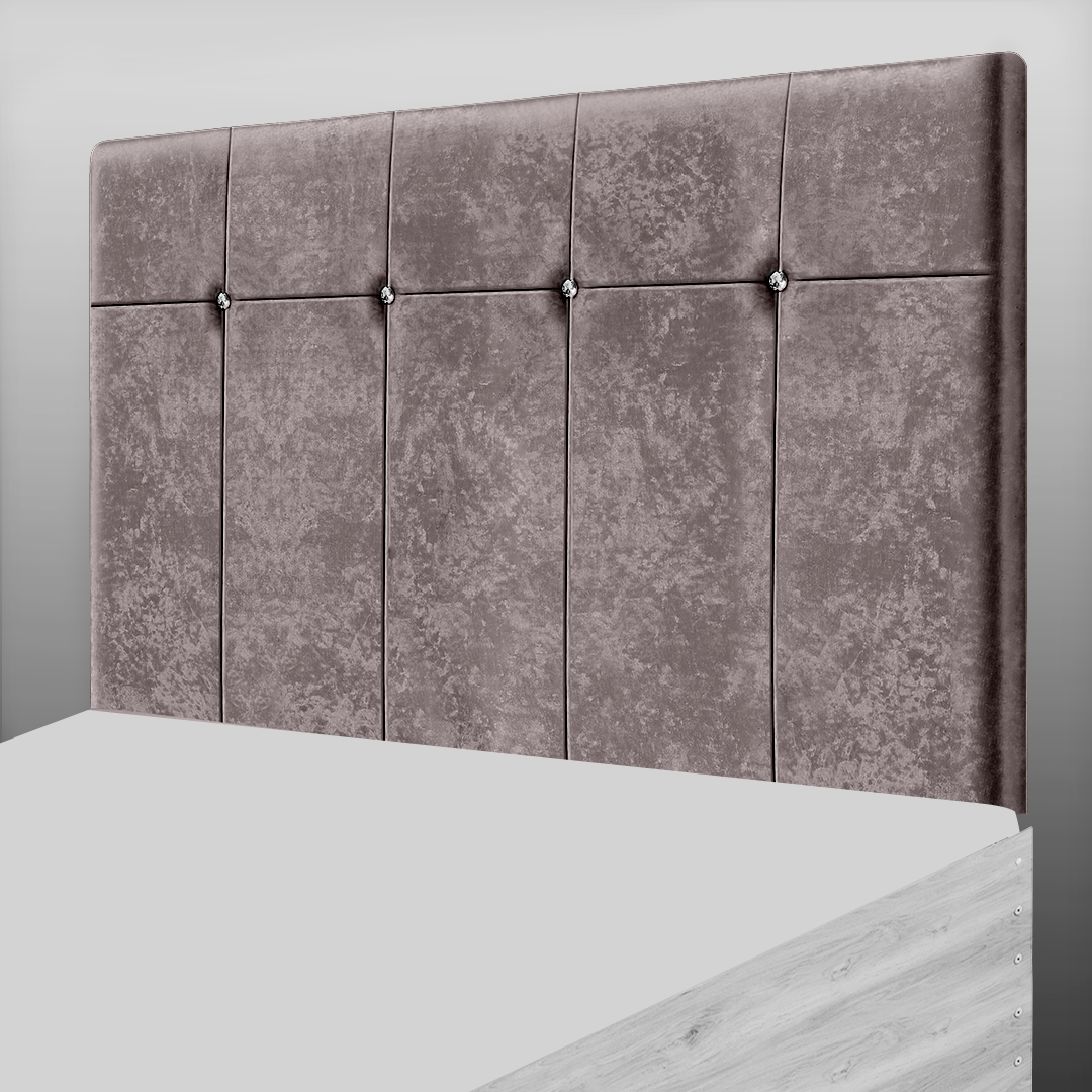 BORWICK HEADBOARD IN CHAMPAGNE CRUSH VELVET