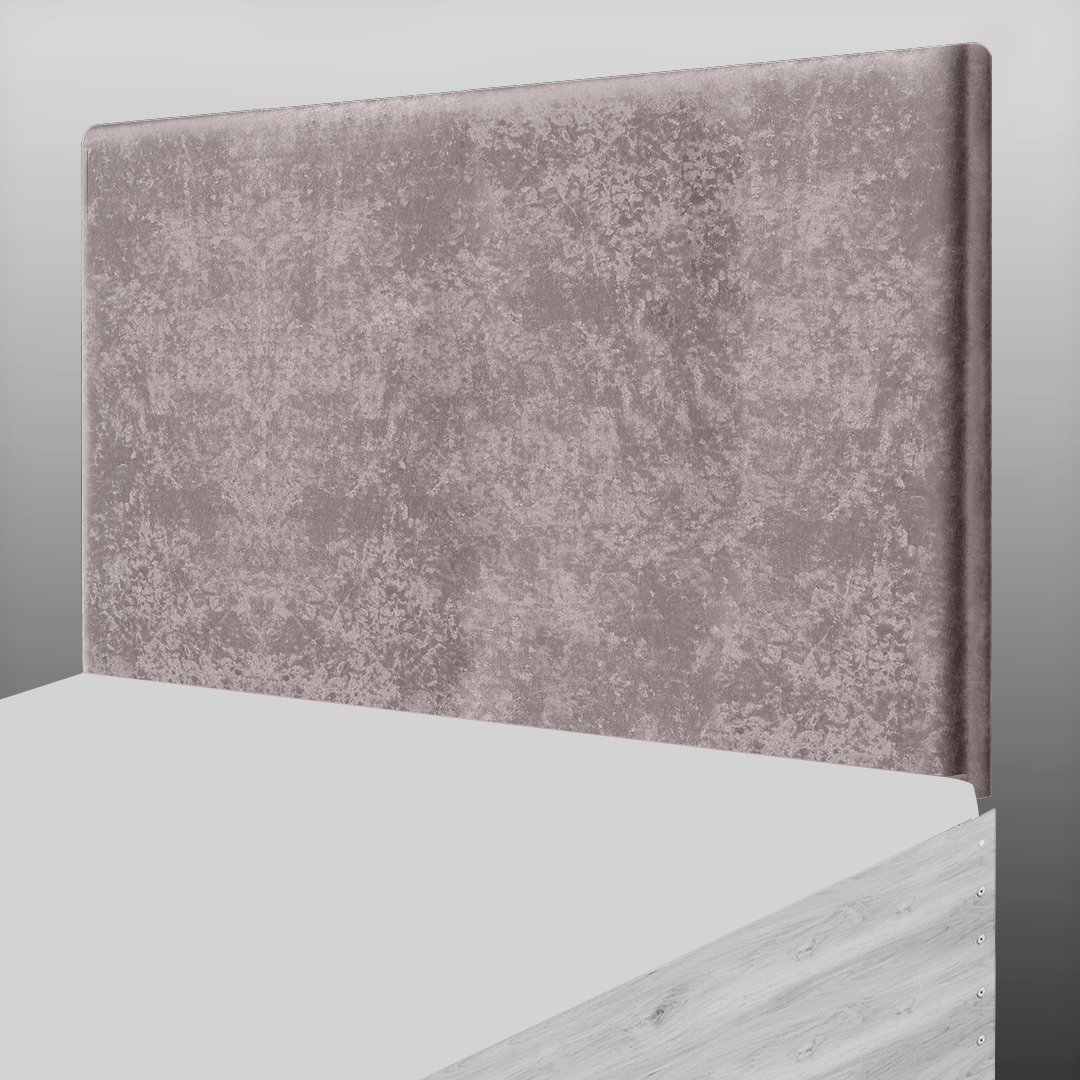 PLAIN HEADBOARD IN CHAMPAGNE CRUSH VELVET