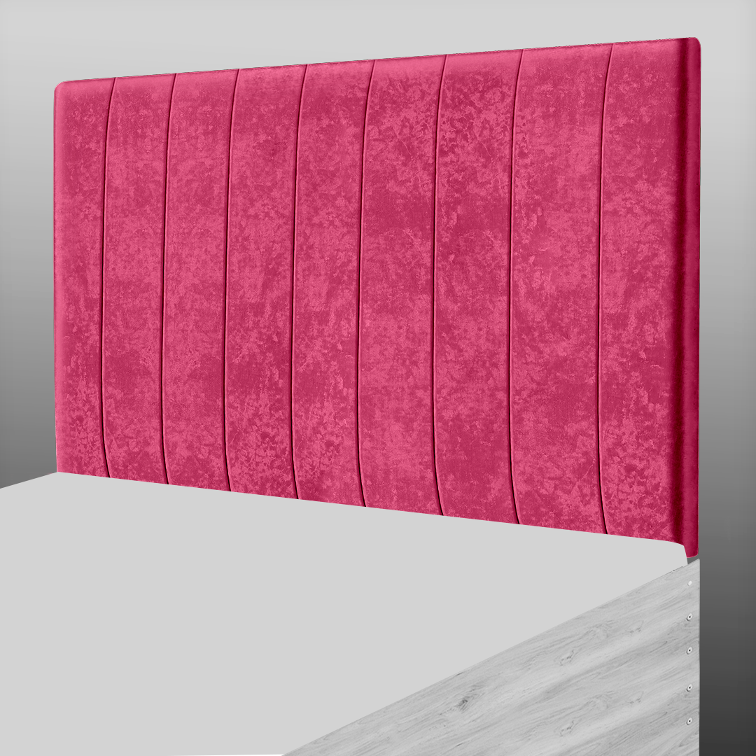 9 PANEL HEADBOARD IN RED CRUSH VELVET