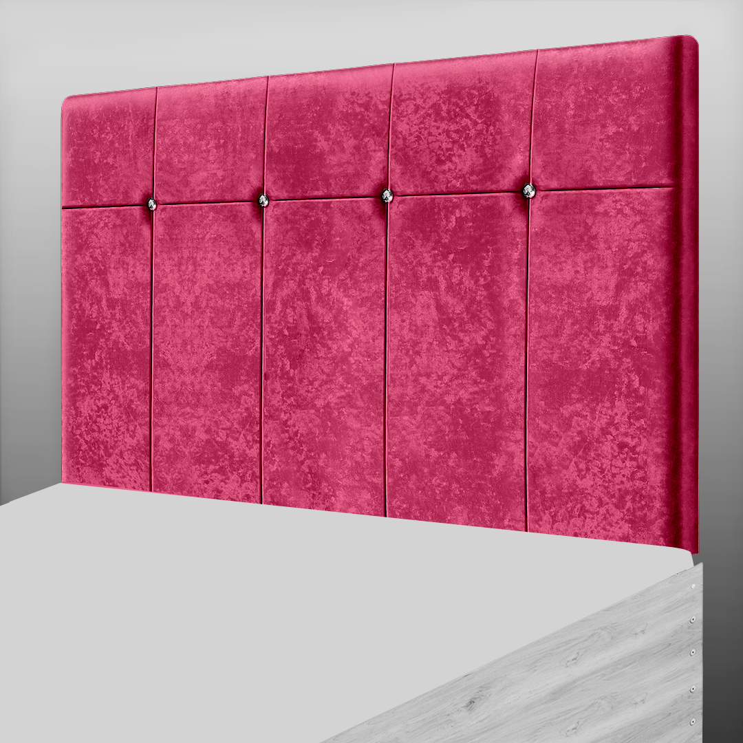 BORWICK HEADBOARD IN RED CRUSH VELVET