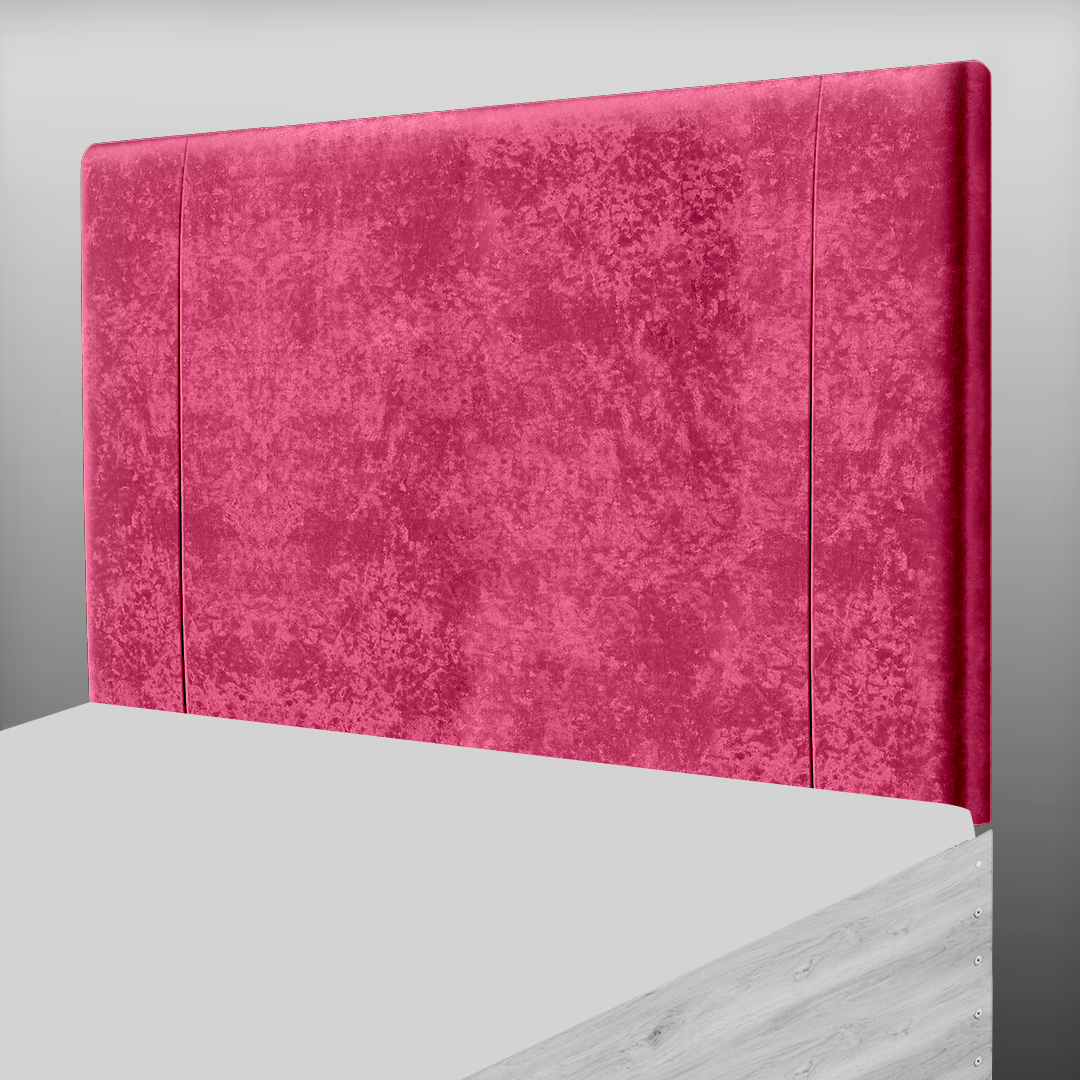 LINCOLN HEADBOARD IN RED CRUSH VELVET