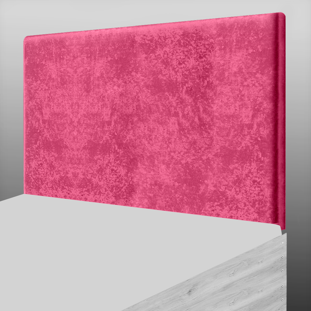 PLAIN HEADBOARD IN RED CRUSH VELVET