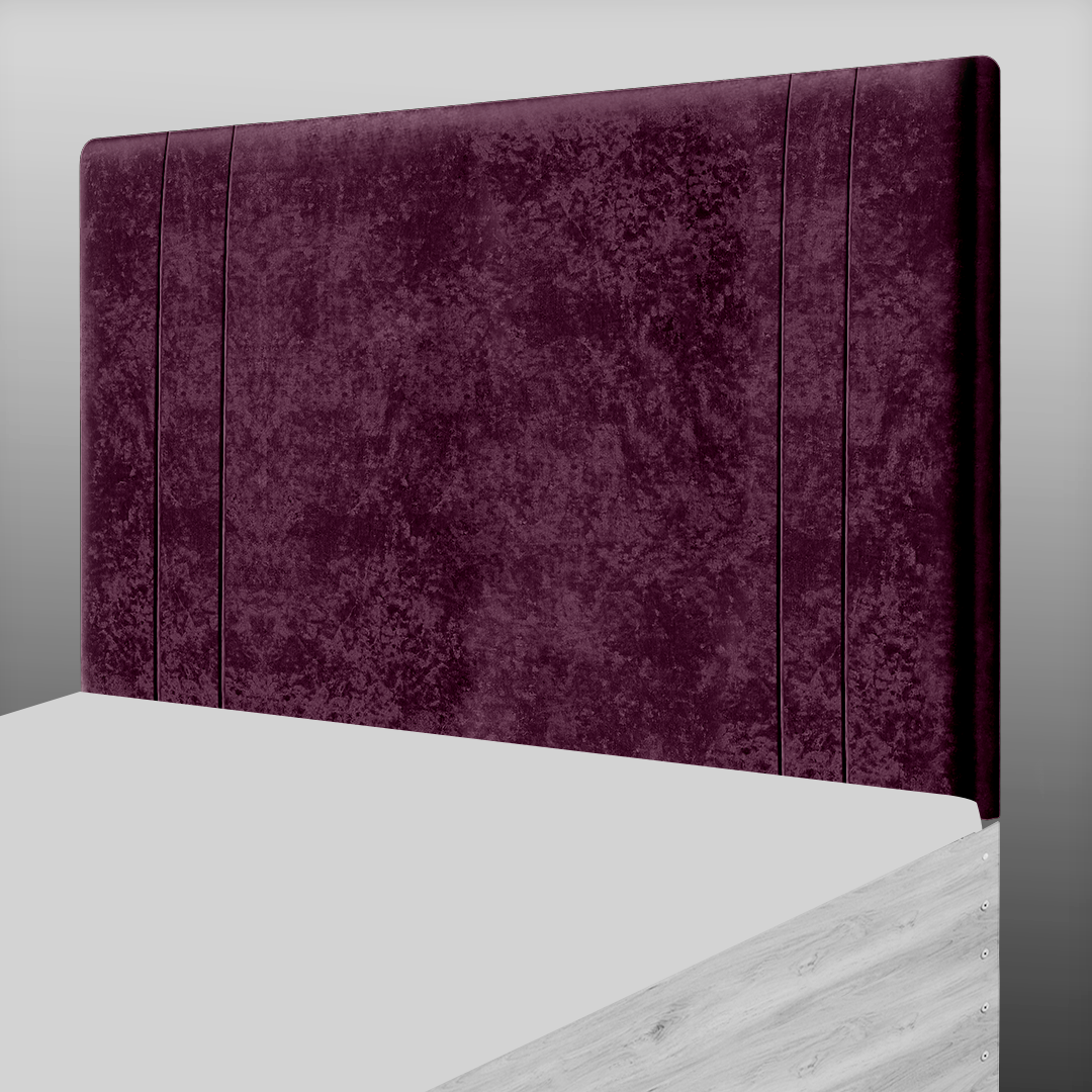 GENEVA HEADBOARD IN AUBERGINE CRUSH VELVET