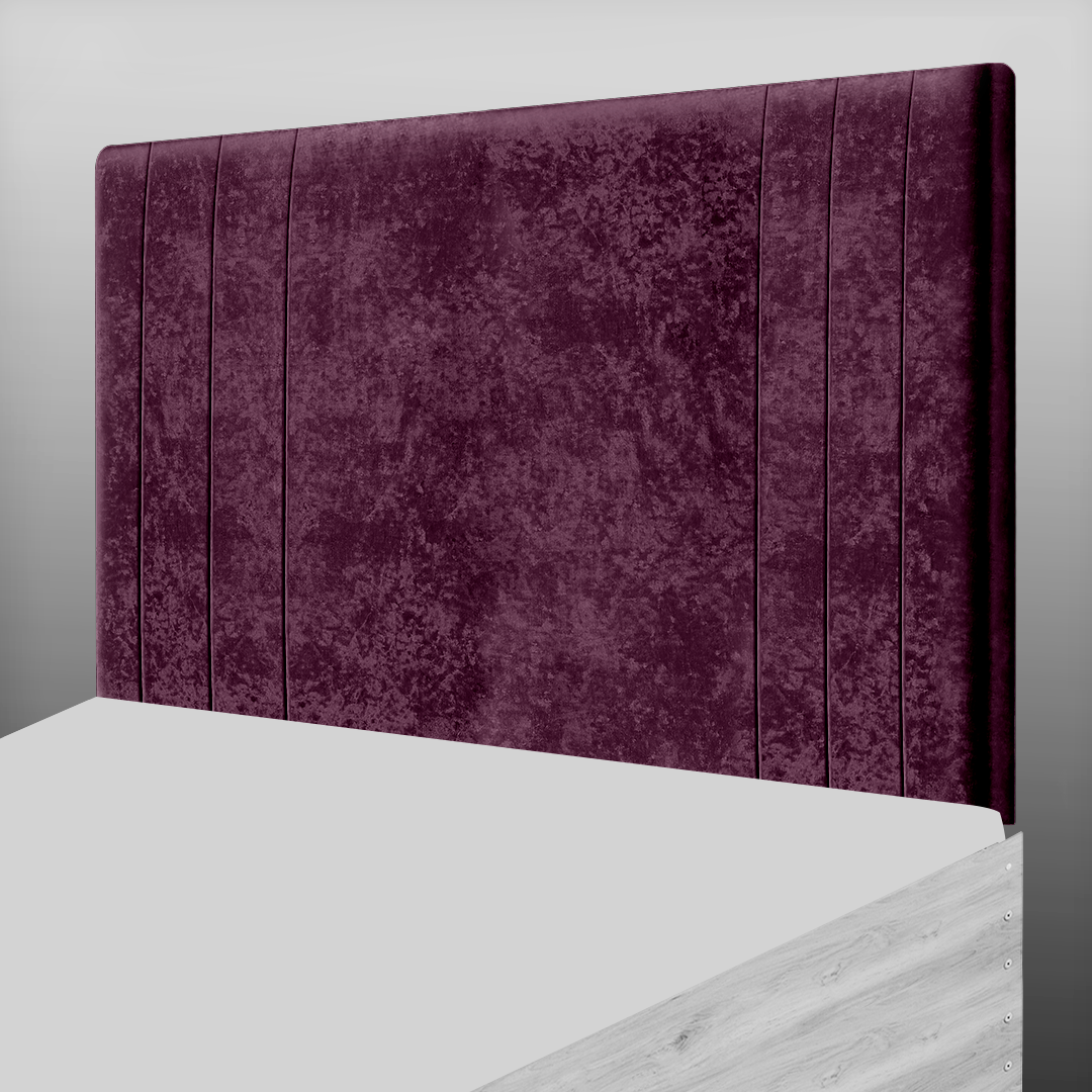 PANAMA HEADBOARD IN AUBERGINE CRUSH VELVET
