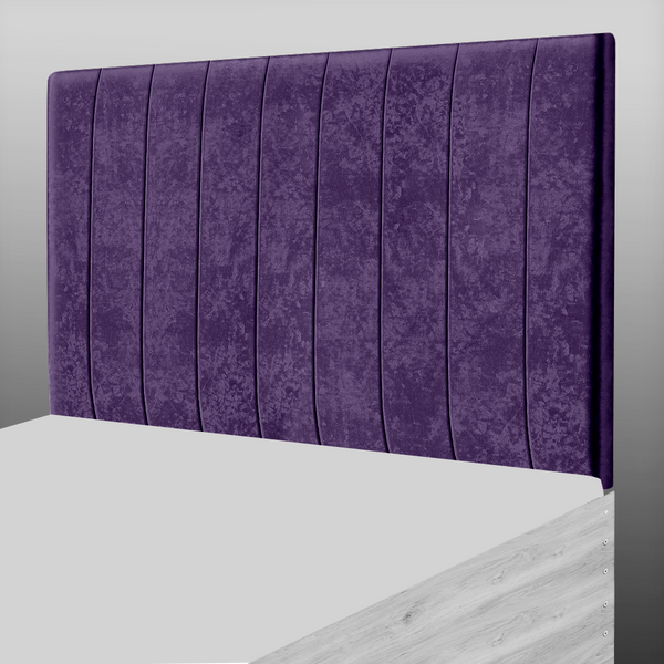 9 PANEL HEADBOARD IN PURPLE CRUSH VELVET