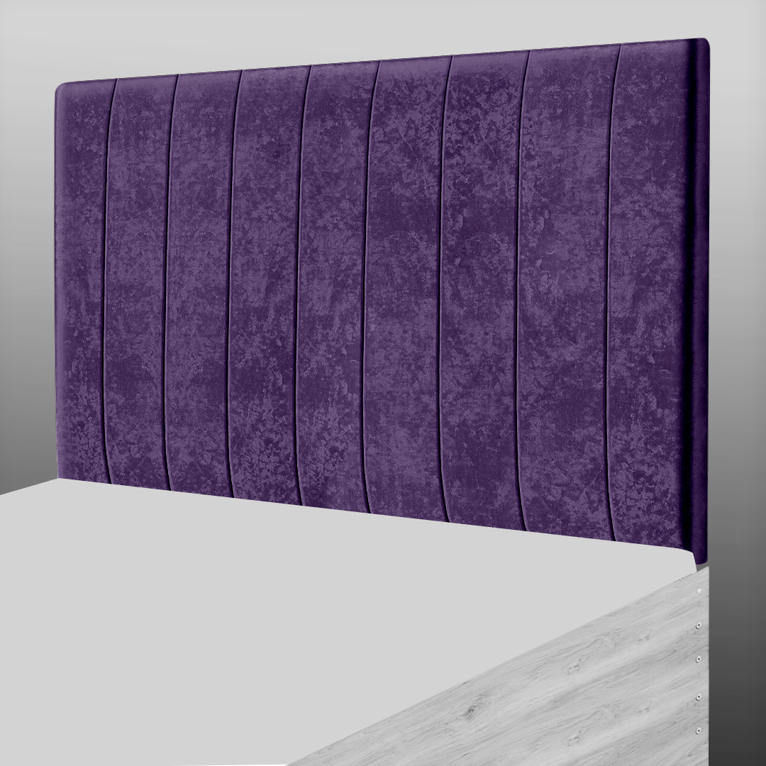 9 PANEL HEADBOARD IN PURPLE CRUSH VELVET