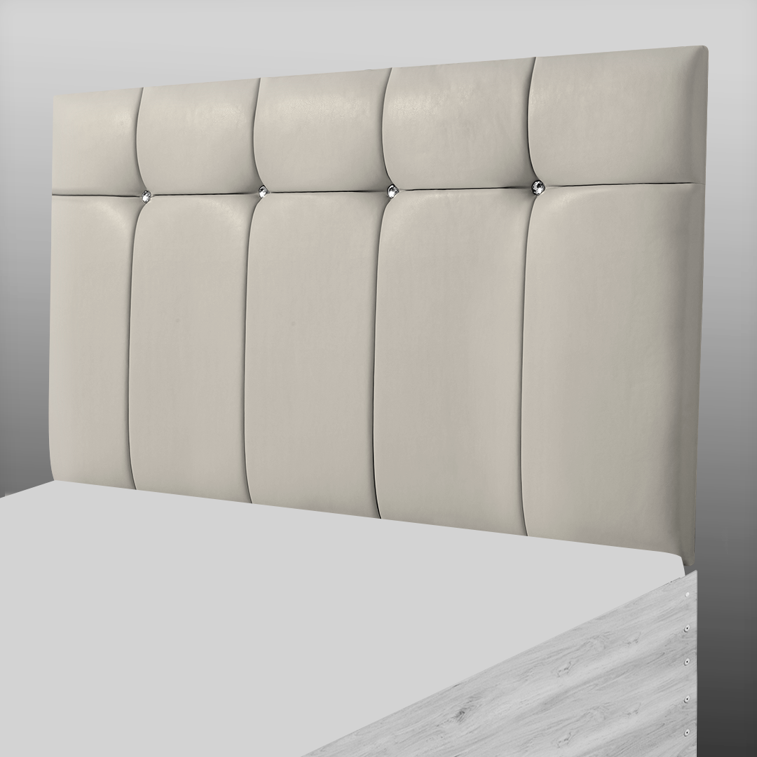 BORWICK HEADBOARD IN CREAM LEATHER