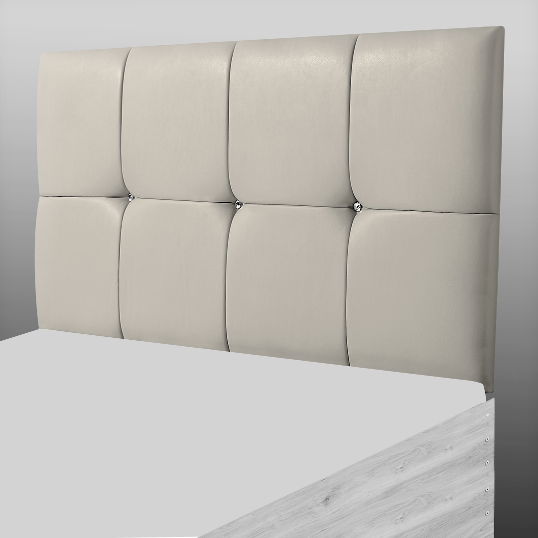 CUBE HEADBOARD IN CREAM LEATHER