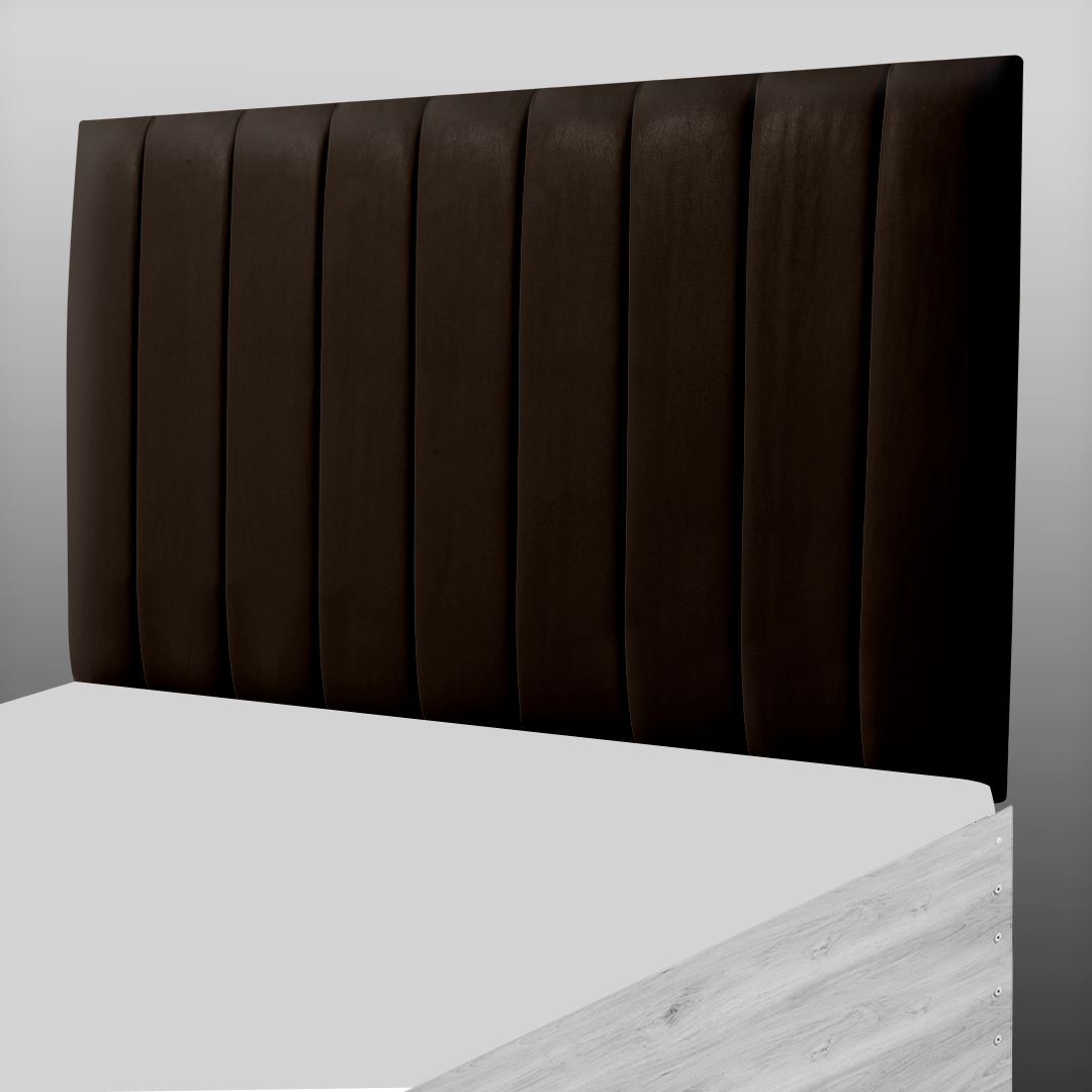 9 PANEL HEADBOARD IN BROWN LEATHER