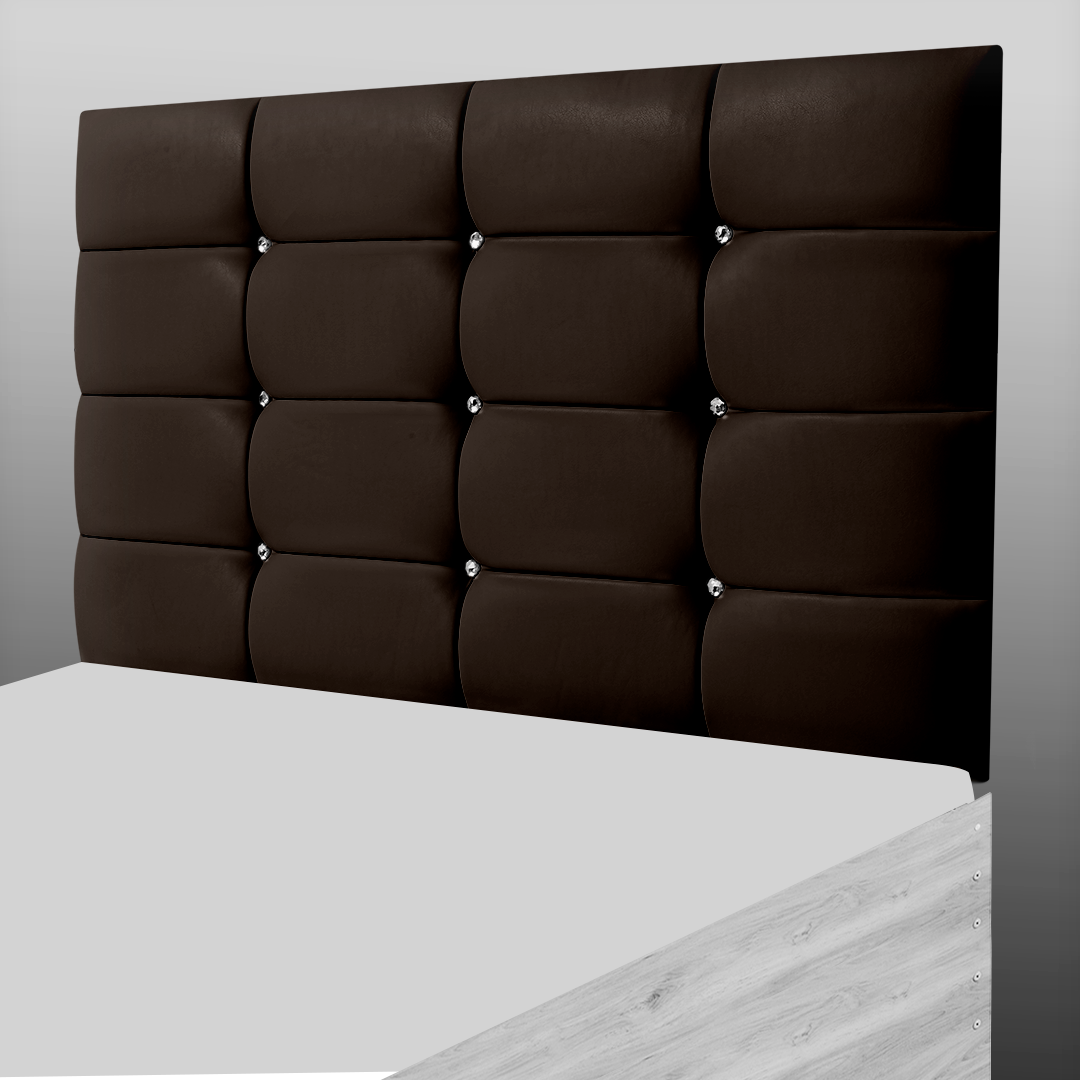 NEW CUBE HEADBOARD IN BROWN