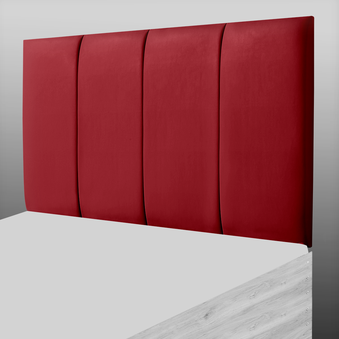 4 PANEL HEADBOARD IN RED