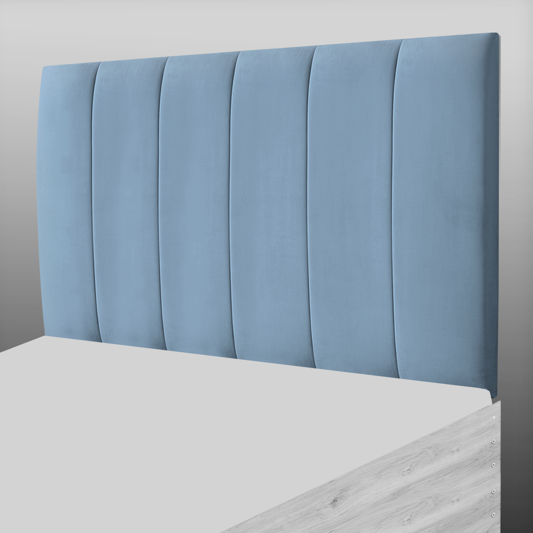 6 PANEL HEADBOARD IN TEAL PLUSH