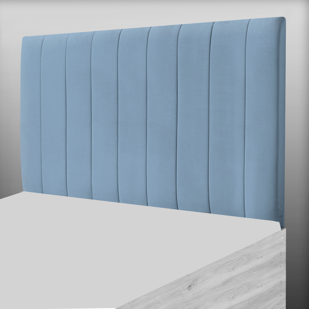 9 PANEL HEADBOARD IN TEAL PLUSH
